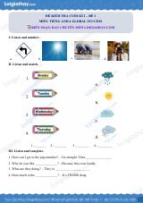 Đề thi học kì 2 Tiếng Anh 4 Global Success - Đề số 1